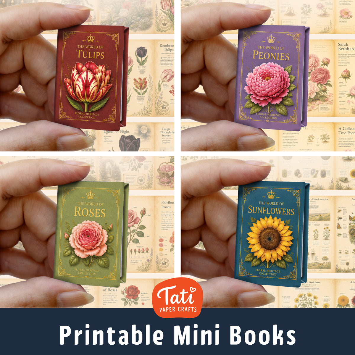 Miniature Botanical Mini Books Collection