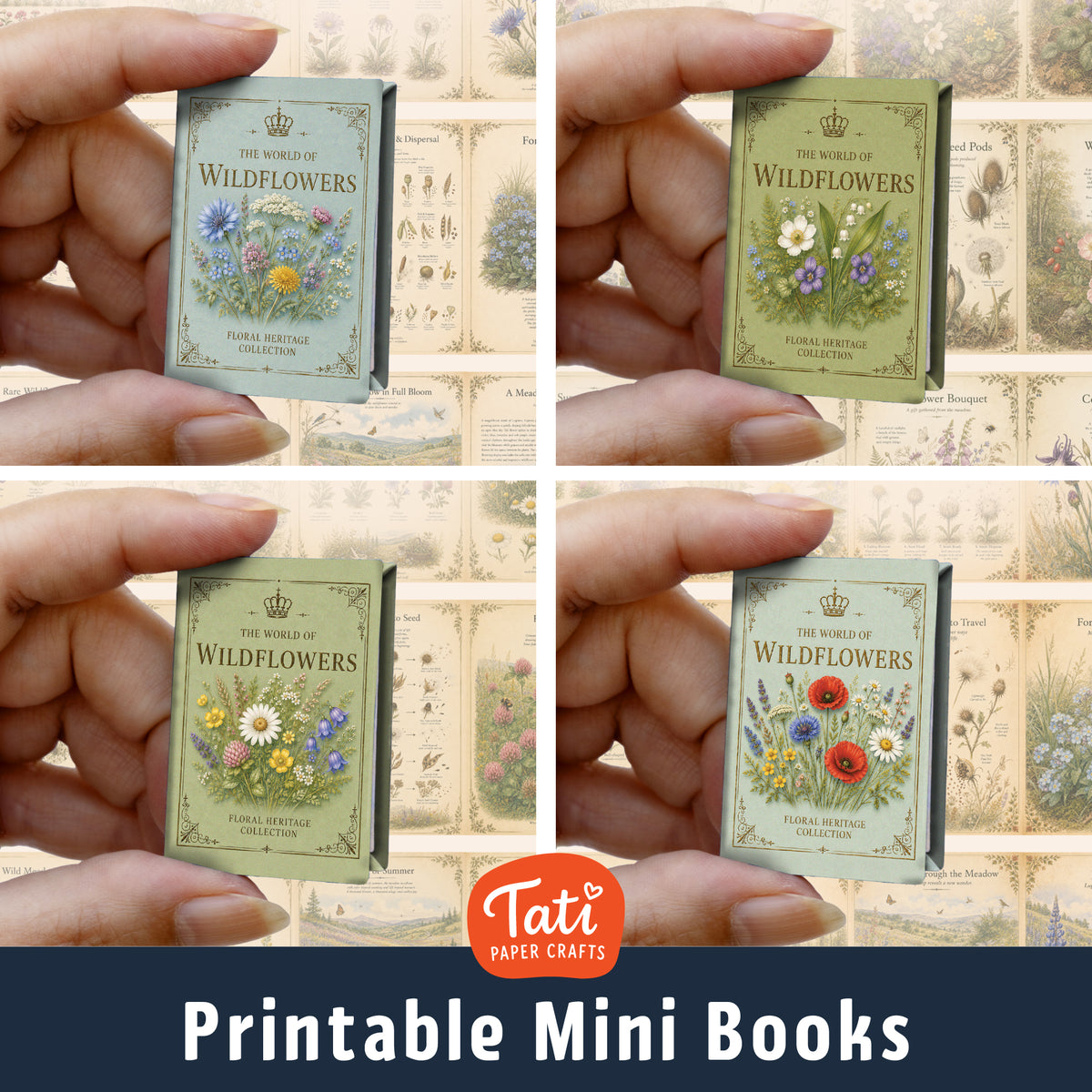 Wildflowers Printable Mini Books Collection