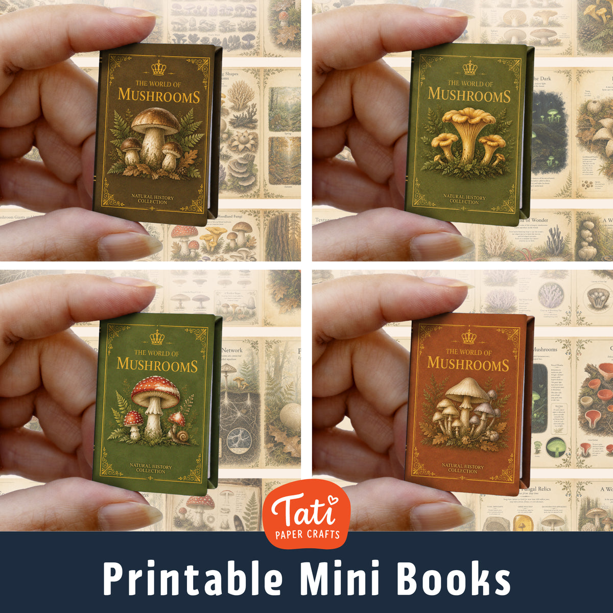 Mushrooms Printable Mini Books Collection