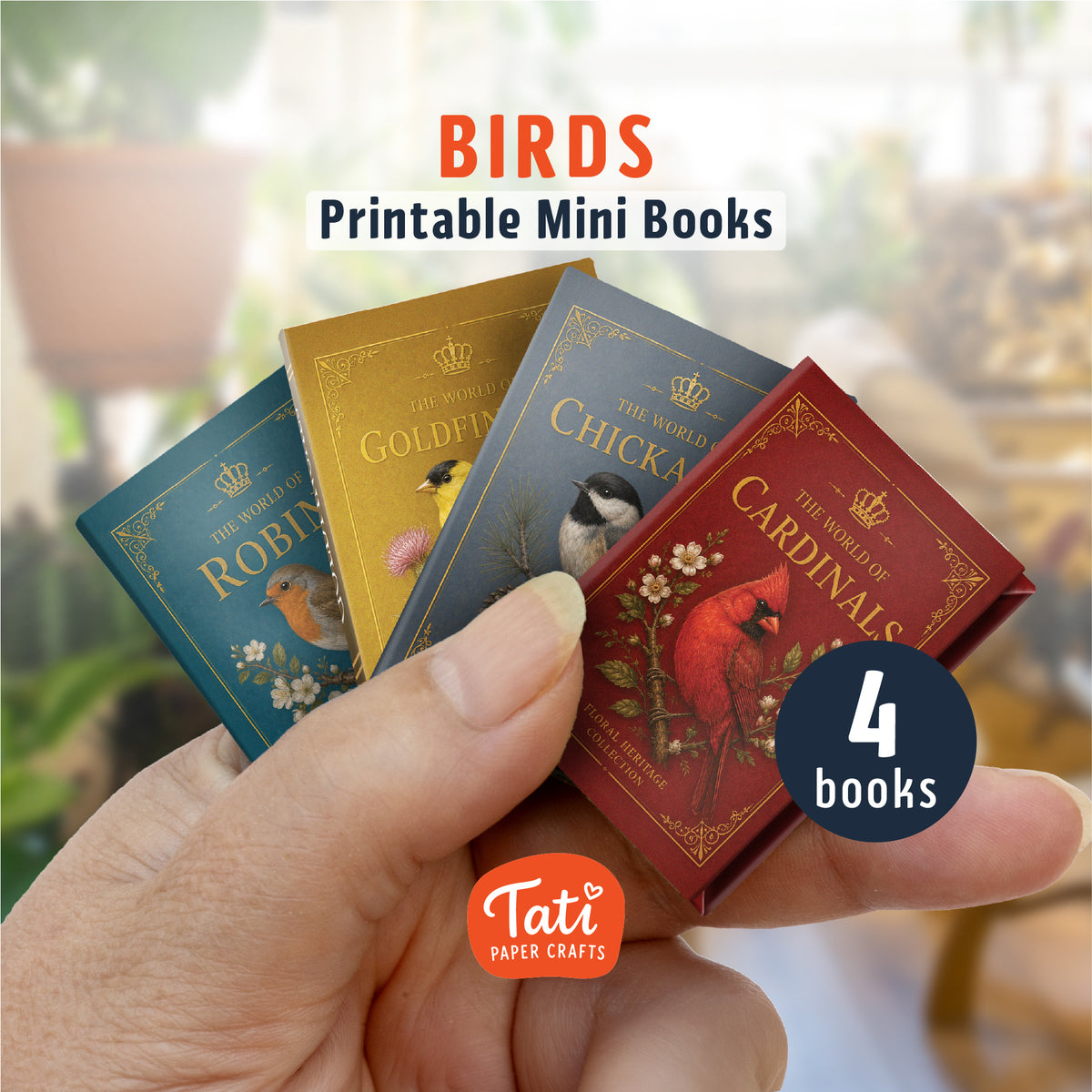 Miniature Bird Library Mini Book Collection