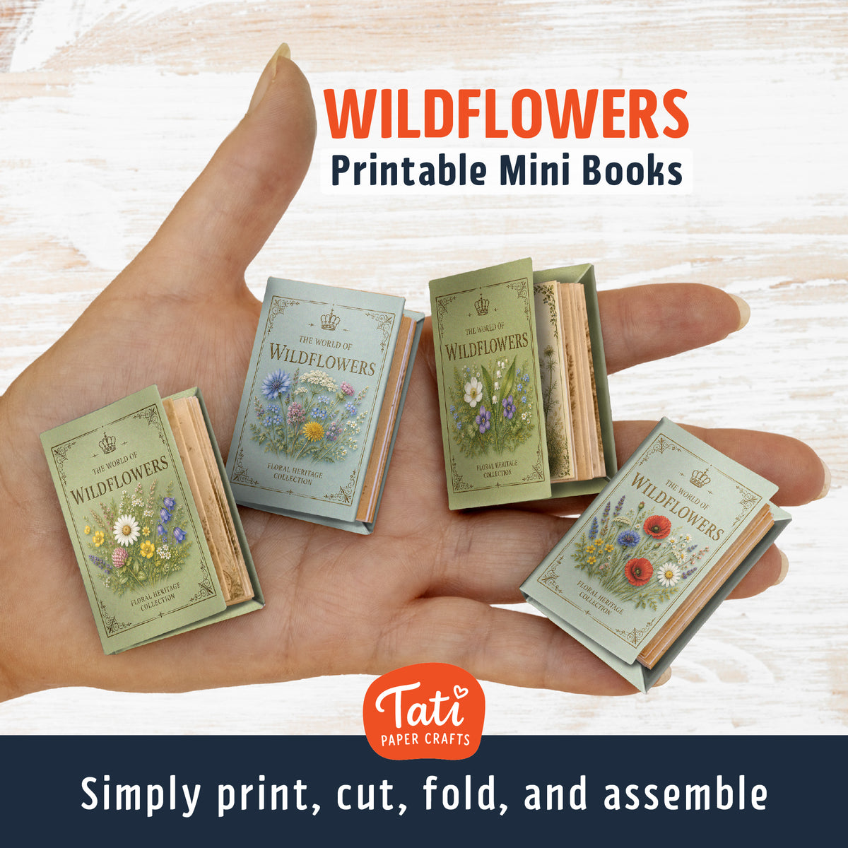 Wildflowers Printable Mini Books Collection