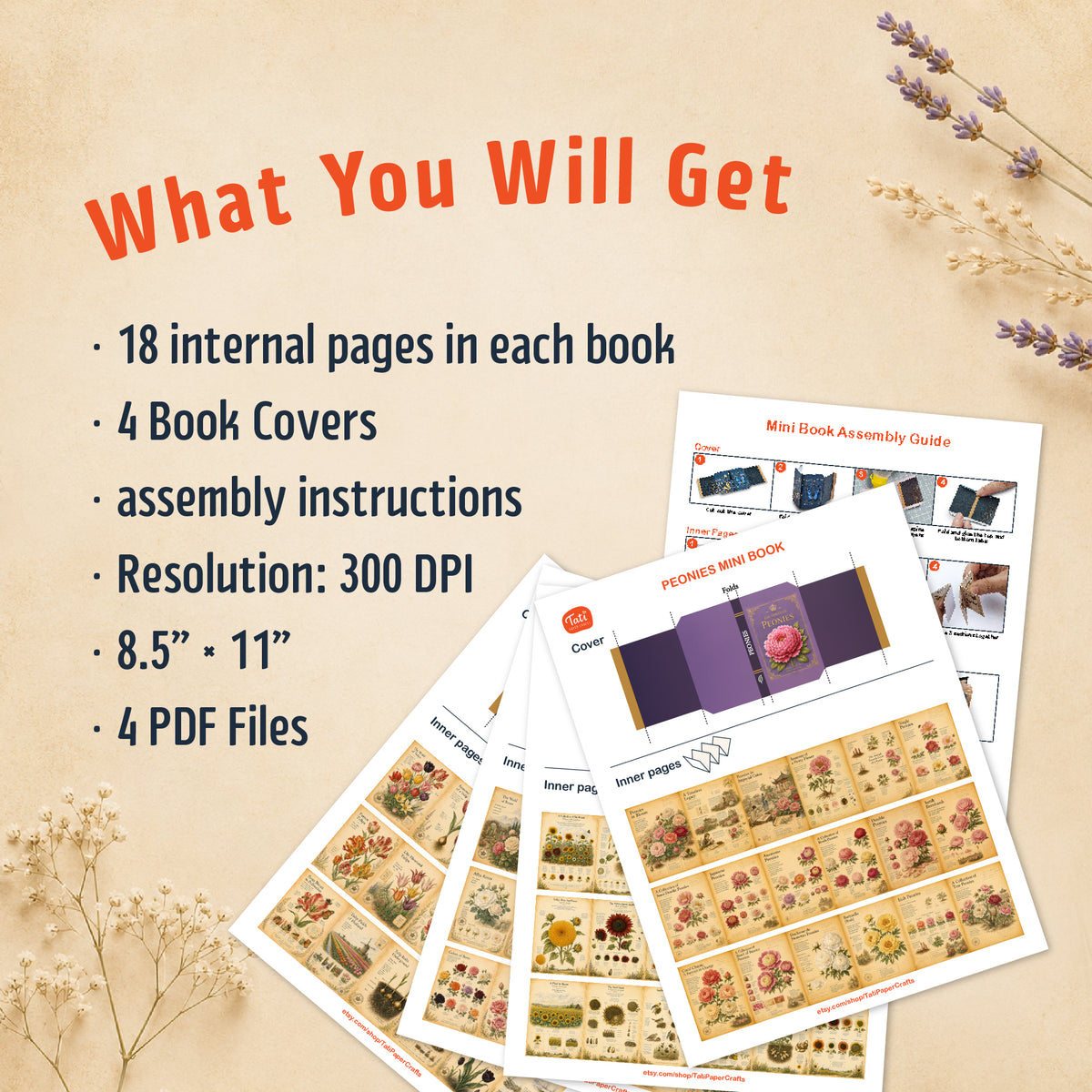 Miniature Botanical Mini Books Collection