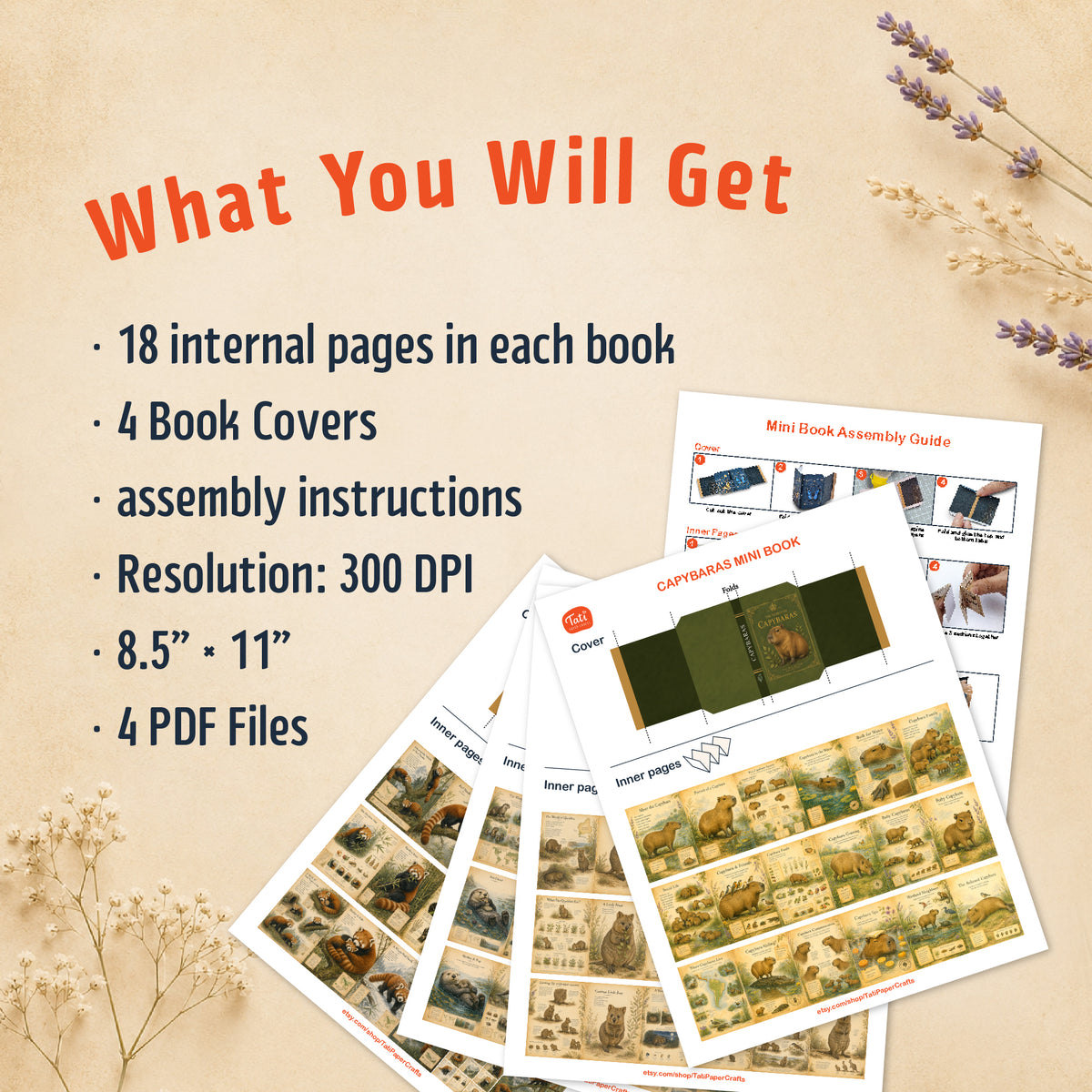 Adorable Animals Printable Mini Books Collection