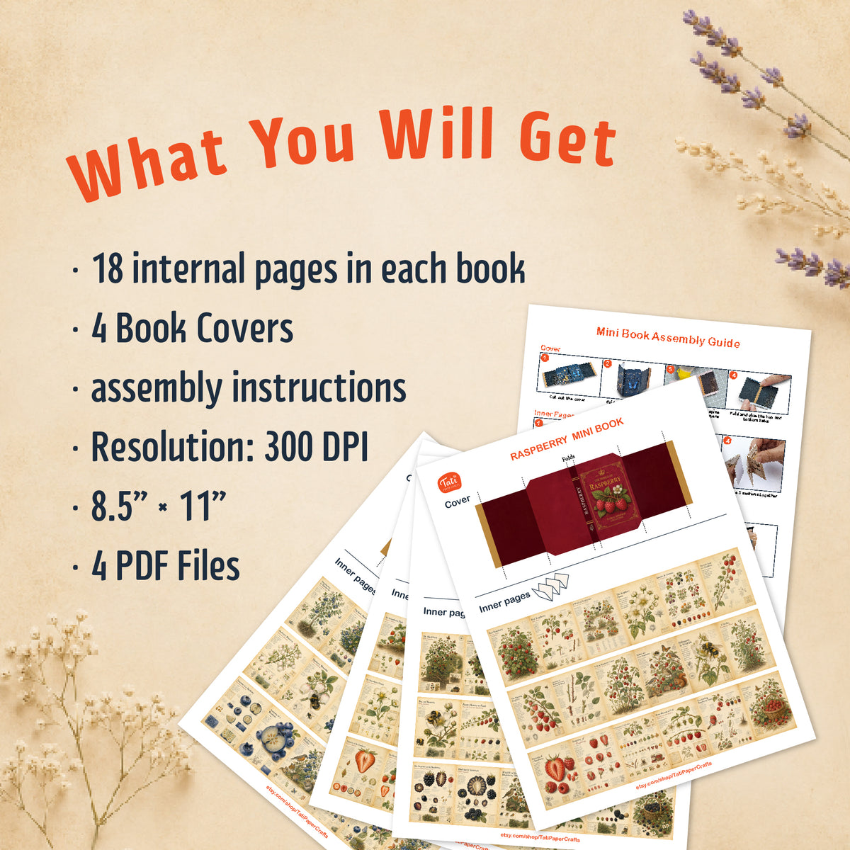 Berries Printable Mini Books Collection