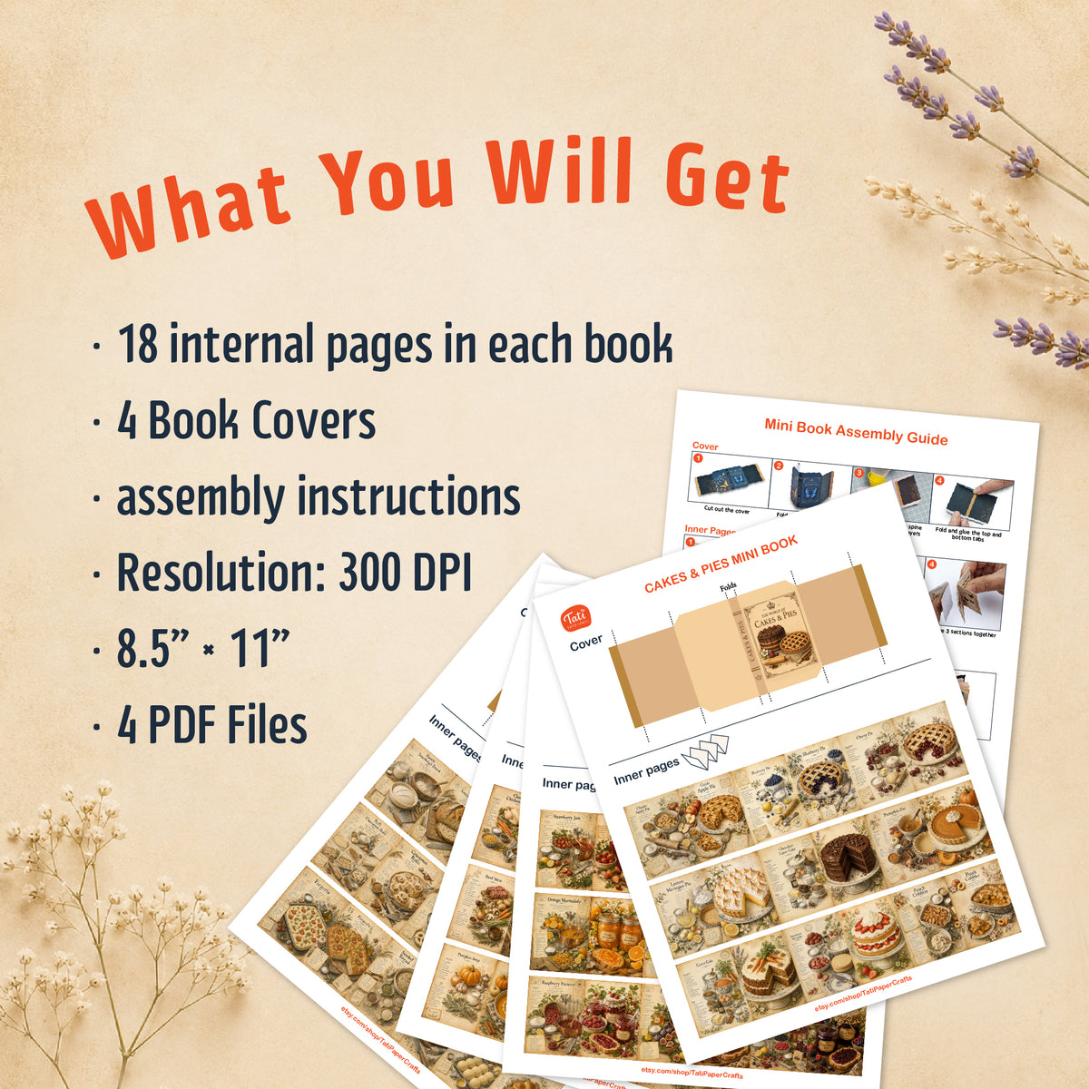 Cookbooks Printable Mini Books Collection