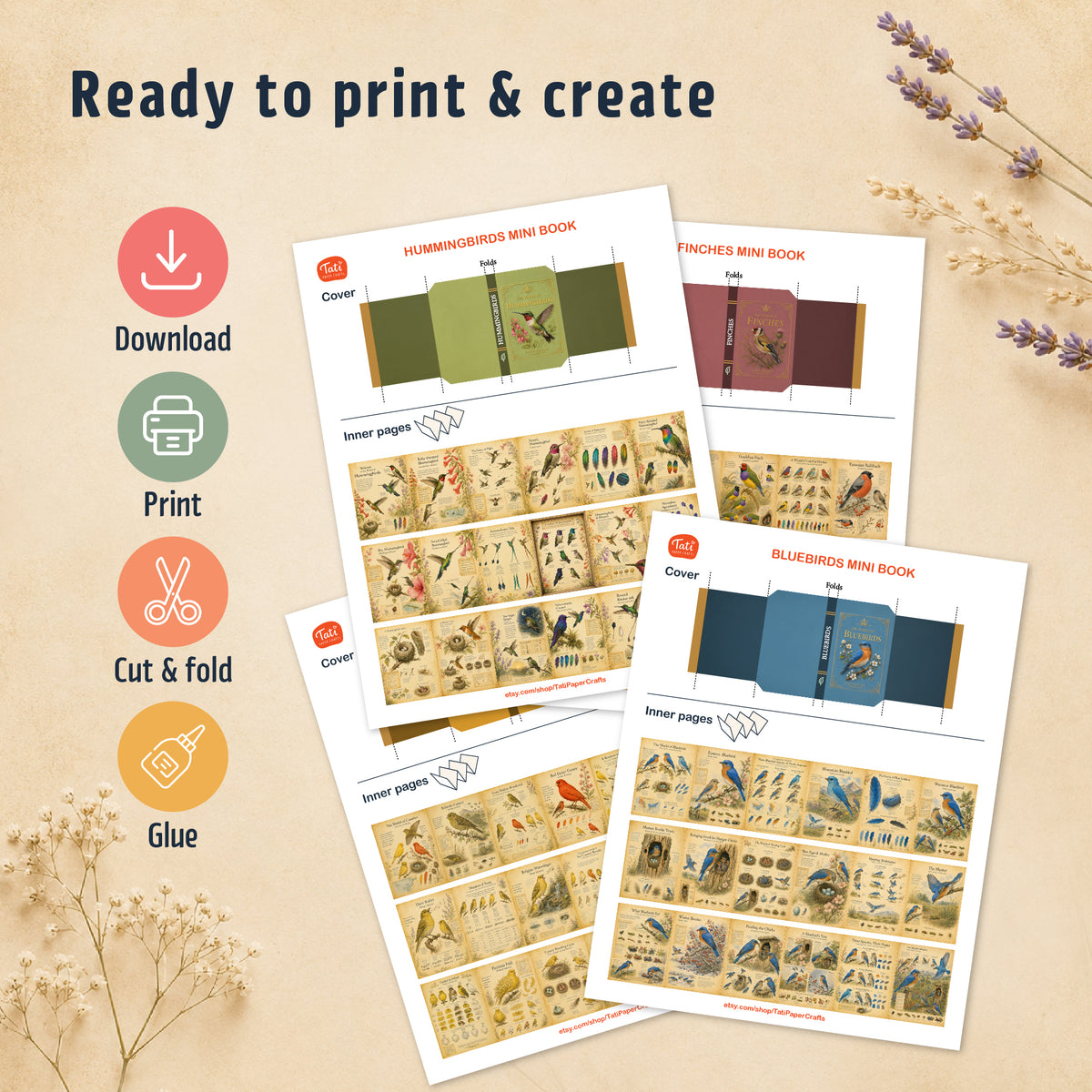 Birds Printable Mini Books Collection