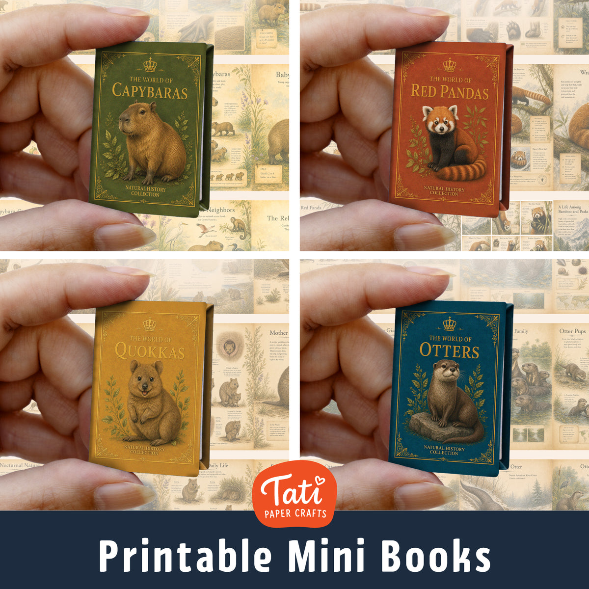 Adorable Animals Printable Mini Books Collection