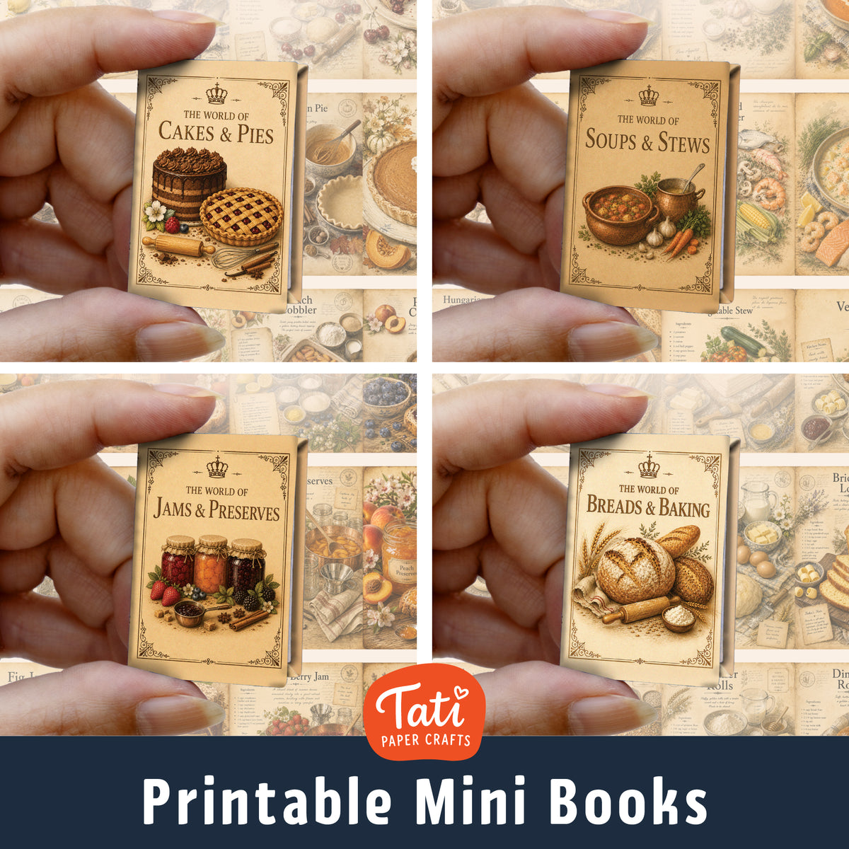 Cookbooks Printable Mini Books Collection
