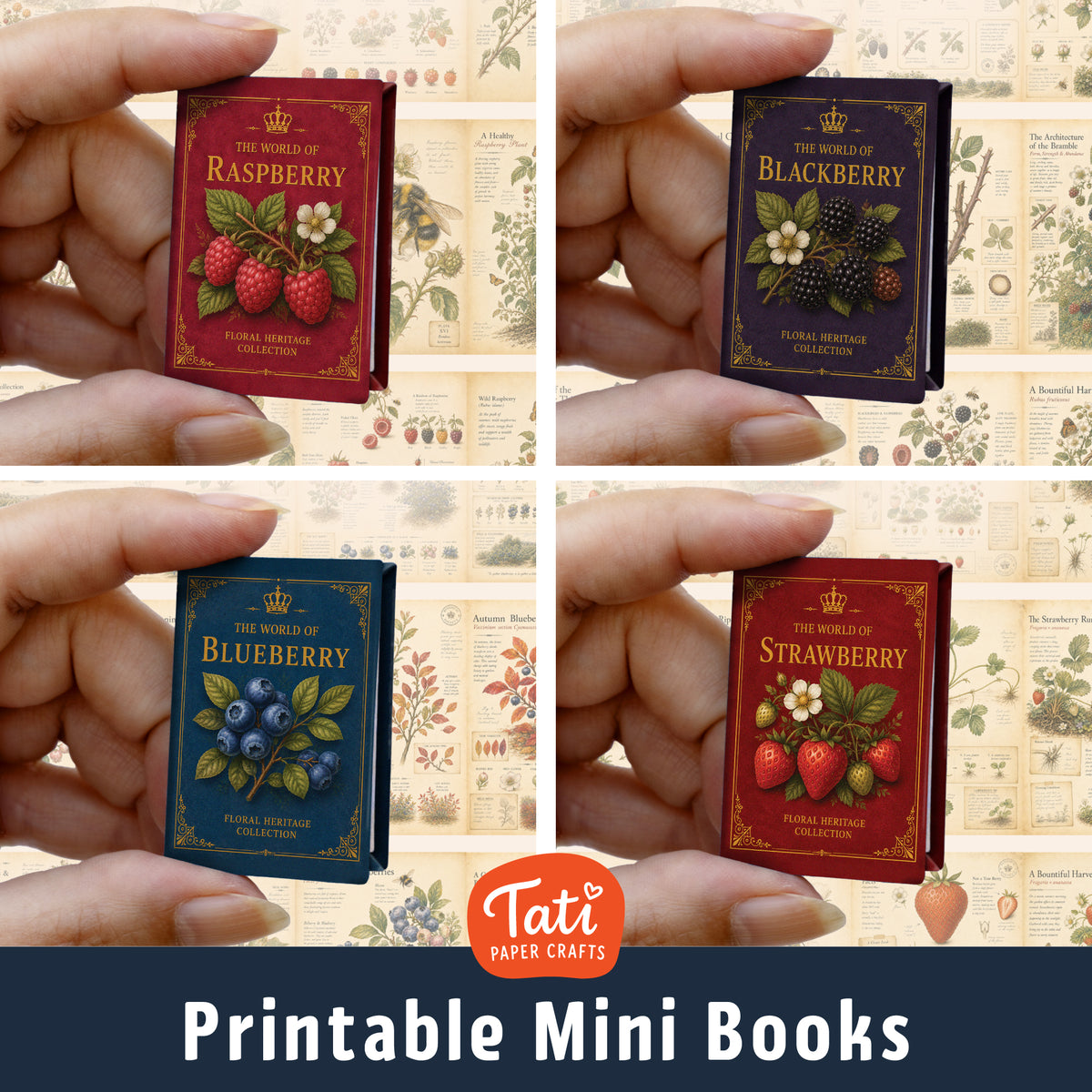 Berries Printable Mini Books Collection