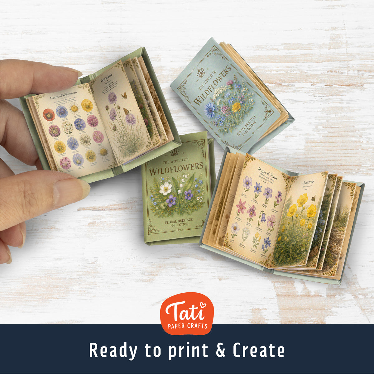 Wildflowers Printable Mini Books Collection