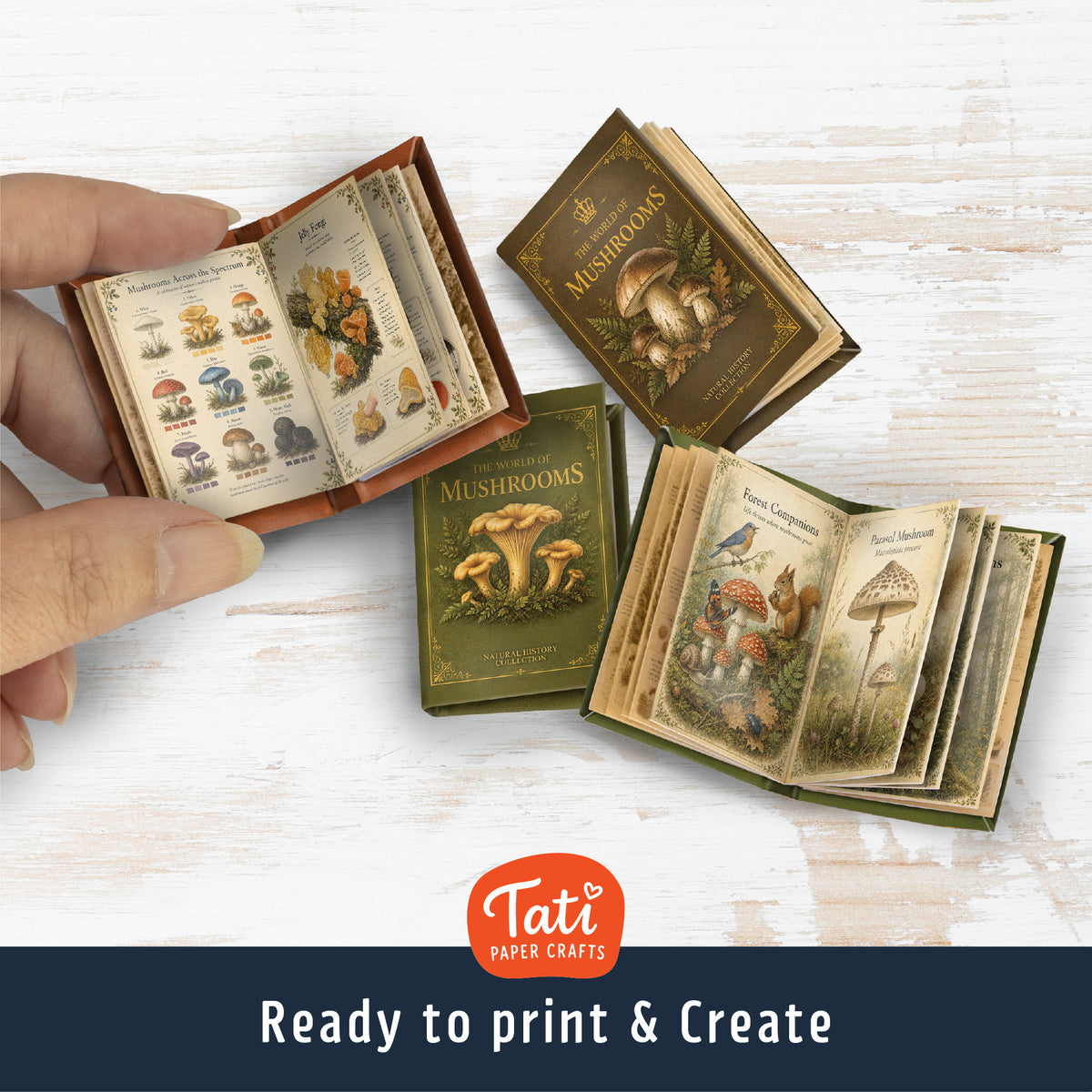 Mushrooms Printable Mini Books Collection