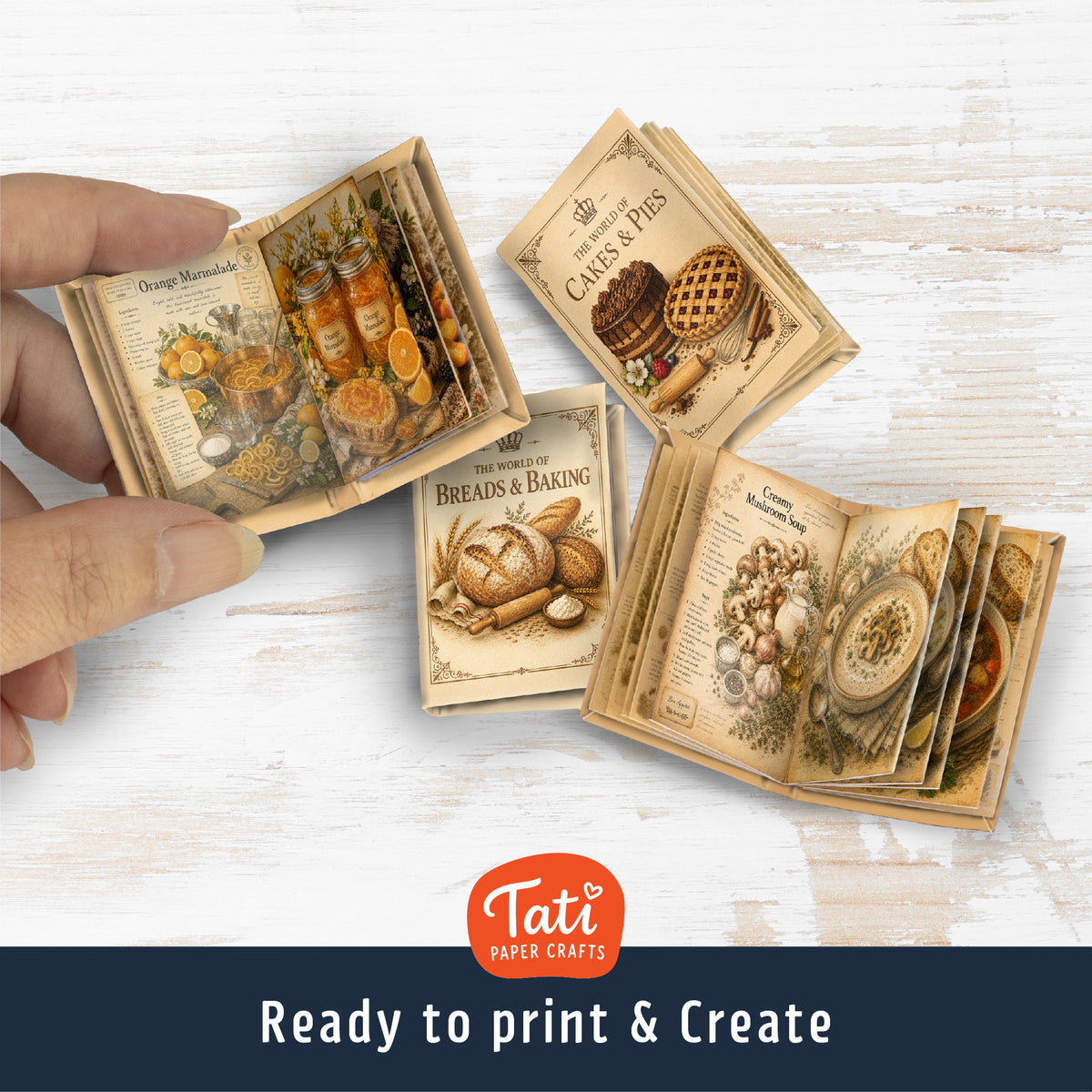 Cookbooks Printable Mini Books Collection