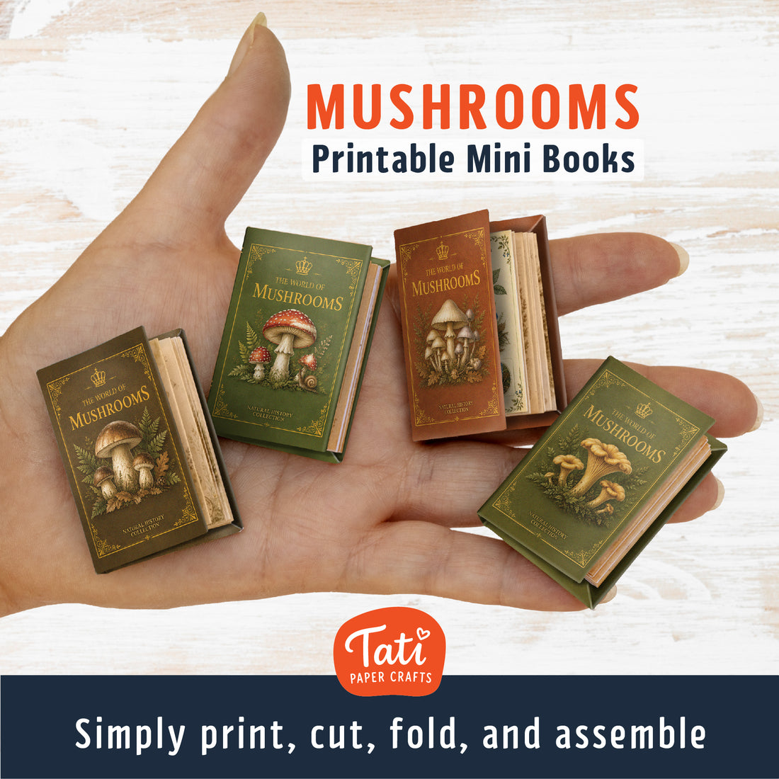 Mushrooms Printable Mini Books Collection