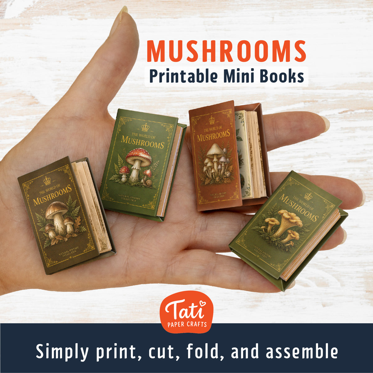 Mushrooms Printable Mini Books Collection