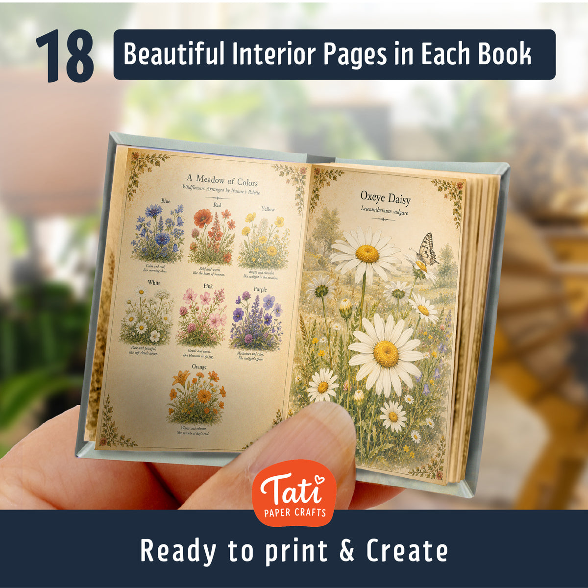 Wildflowers Printable Mini Books Collection