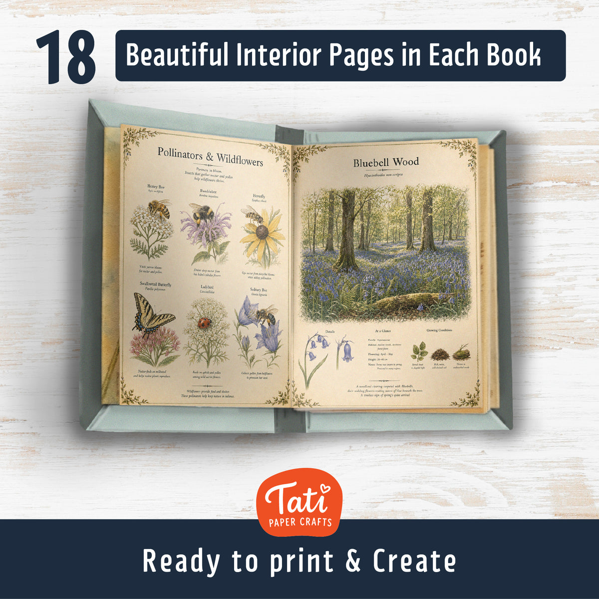 Wildflowers Printable Mini Books Collection