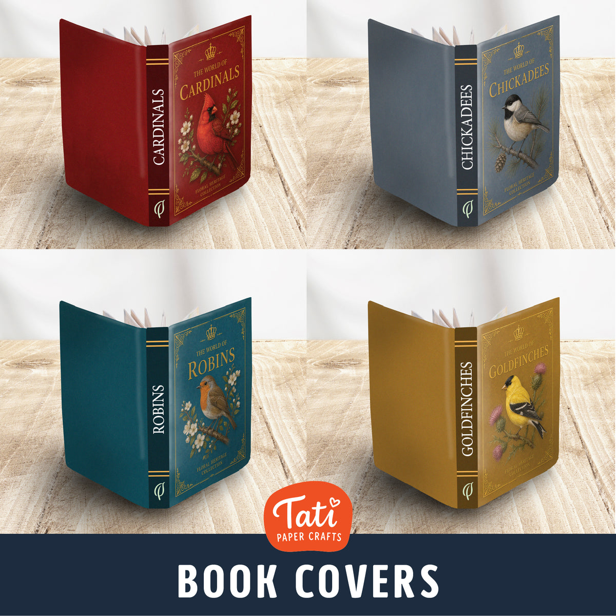 Miniature Bird Library Mini Book Collection