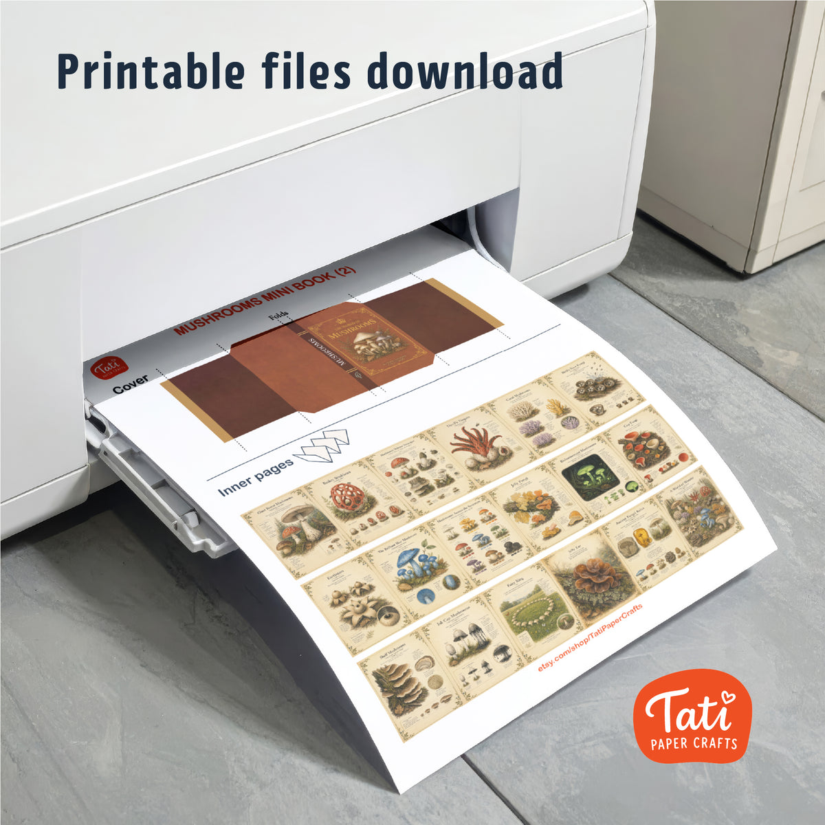 Mushrooms Printable Mini Books Collection