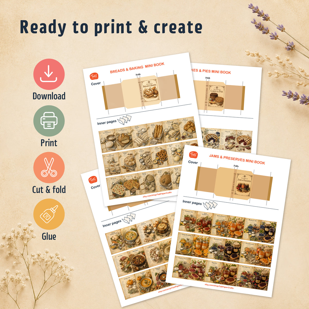 Cookbooks Printable Mini Books Collection