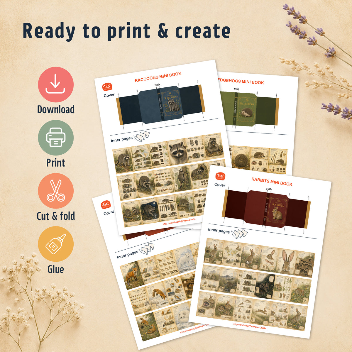Woodland Animals Printable Mini Books Collection