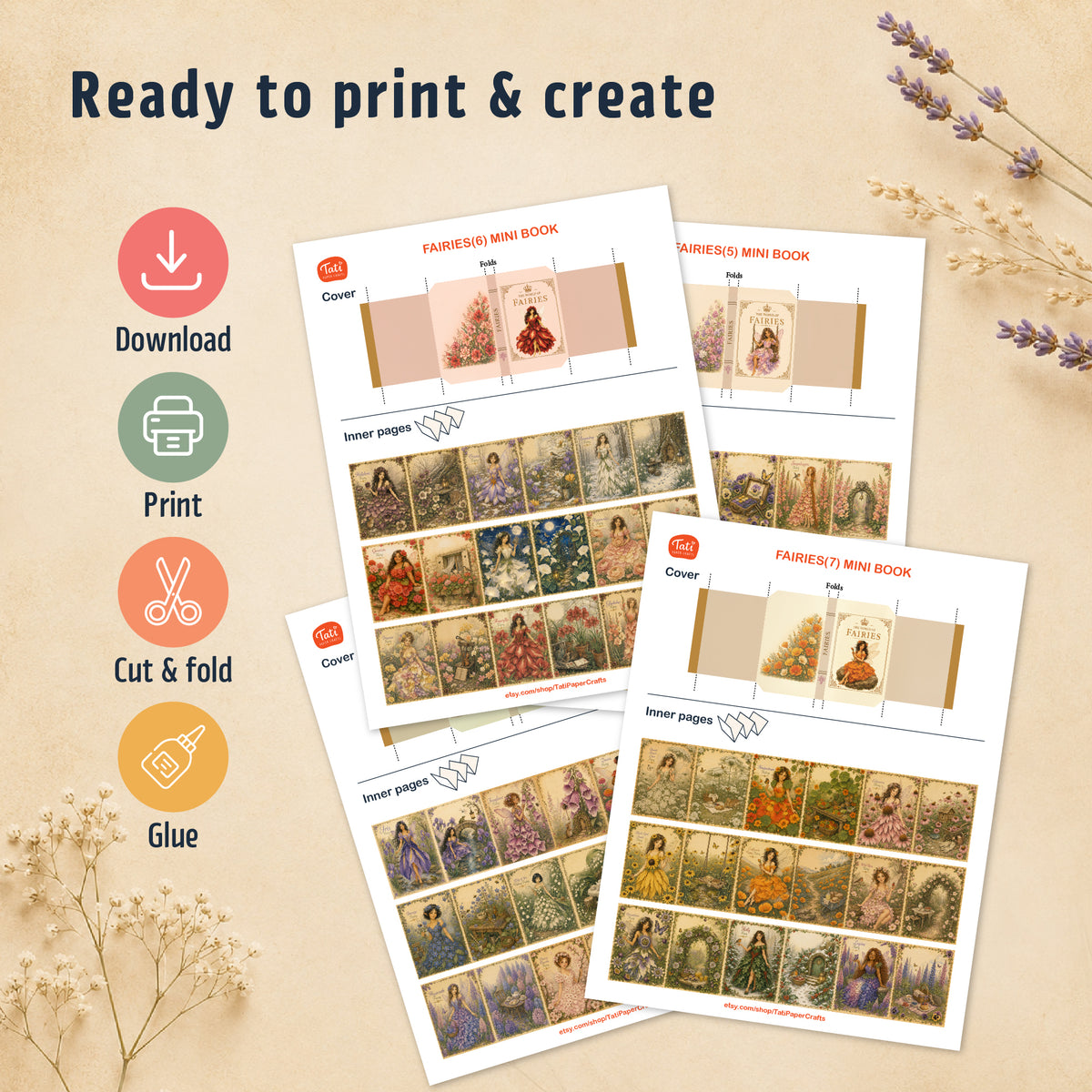 Fantasy Fairy Journal Printable Mini Books Collection