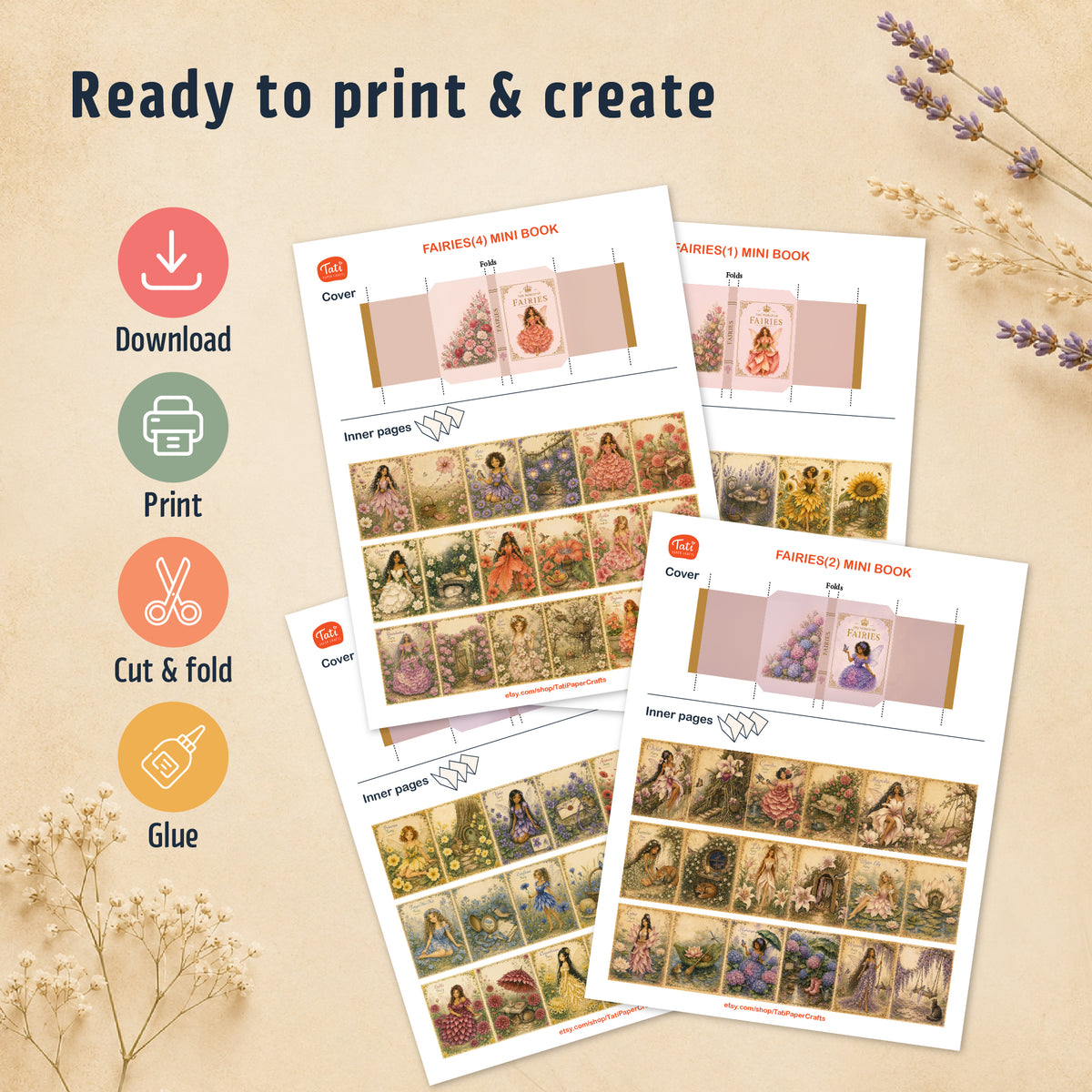 Fairies Printable Mini Books Collection