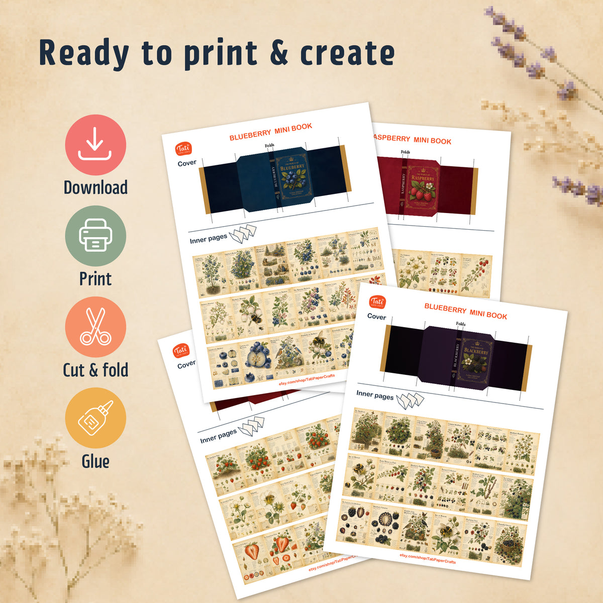 Berries Printable Mini Books Collection