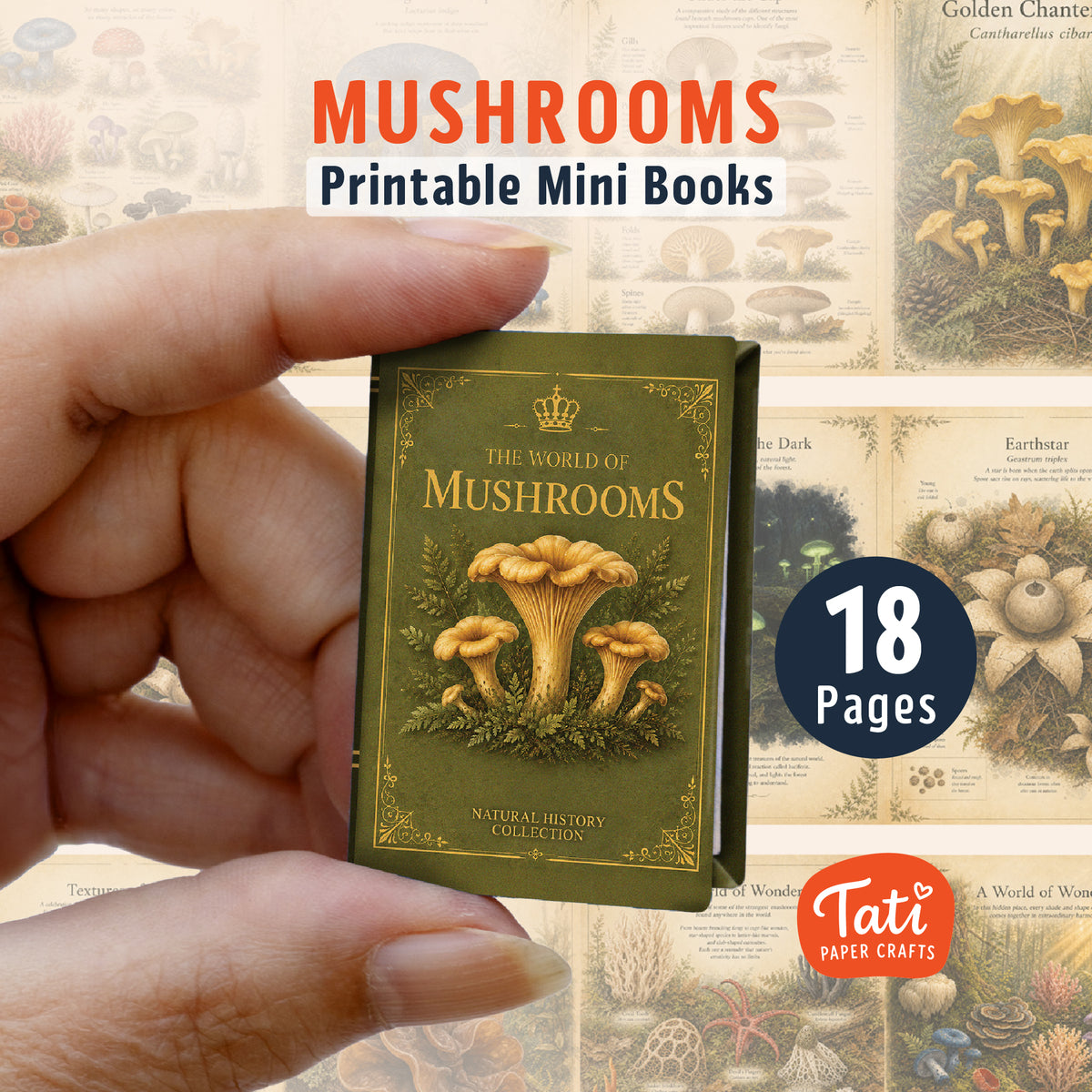 Mushrooms Printable Mini Books Collection