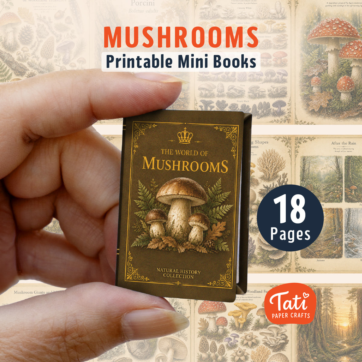 Mushrooms Printable Mini Books Collection