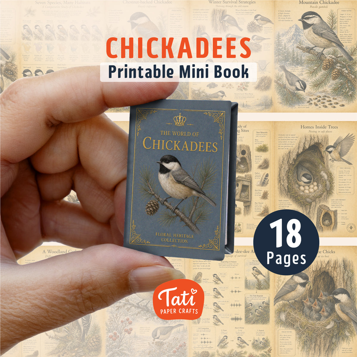 Miniature Bird Library Mini Book Collection