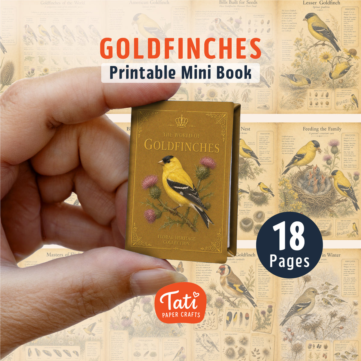 Miniature Bird Library Mini Book Collection