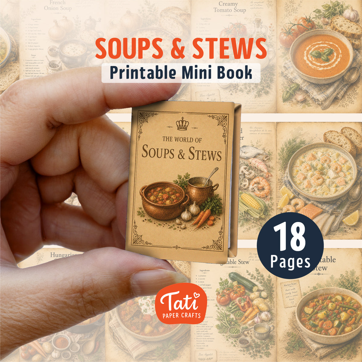 Cookbooks Printable Mini Books Collection