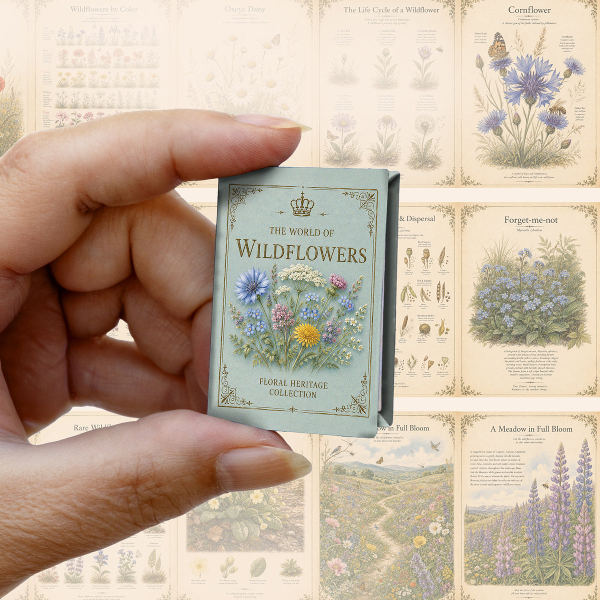 Wildflowers Printable Mini Books Collection